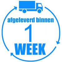 Binnen 1 week geleverd